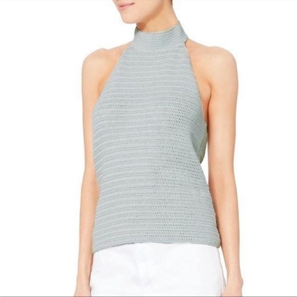 INTERMIX Tops Intermix Crochet Knit Halter Poshmark